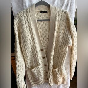 Brandy melville white wool cardigan